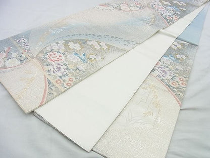 平和屋着物◎六通柄袋帯 唐織 花鳥文 金銀糸 逸品 BAAH2874jm