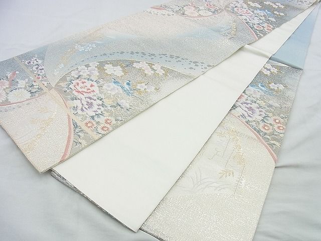 平和屋着物◎六通柄袋帯 唐織 花鳥文 金銀糸 逸品 BAAH2874jm