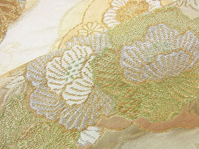 平和屋着物◎六通柄袋帯 唐織 雲取小袖 金銀糸 逸品 BAAH2872jm
