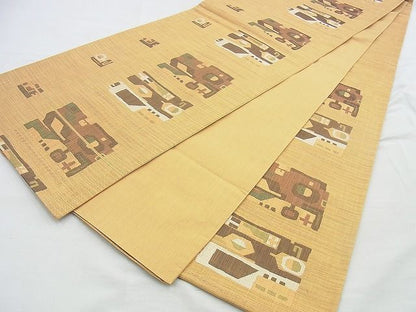 平和屋着物◎六通柄袋帯 幾何学文様 逸品 BAAH2876jm