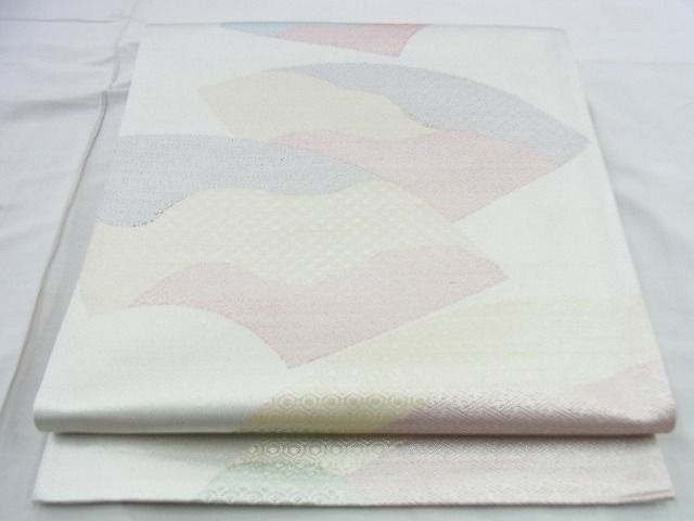平和屋着物◎西陣 六通柄袋帯 地紙吉祥文 銀糸 逸品 BAAH2892jm