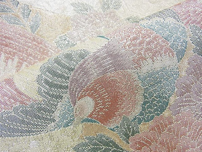 平和屋着物◎佐賀錦 六通柄袋帯 花鳥文 金銀糸 逸品 BAAH2903jm