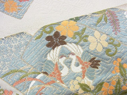 平和屋着物◎六通柄袋帯 花鳥文 金糸 逸品 BAAH2929jm