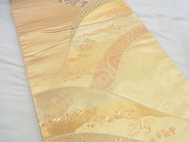 平和屋着物◎六通柄袋帯 青梅正倉院文 金彩箔錦 逸品 BAAH2923jm