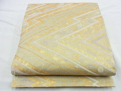平和屋着物◎六通柄袋帯 松皮菱花文 金糸 逸品 BAAH2932jm