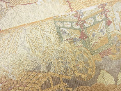 平和屋着物◎六通柄袋帯 唐織 都大洛絵図 金銀糸 逸品 BAAH2949jm