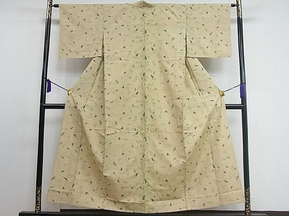 平和屋着物■上質な紬　単衣　吉祥文　逸品　CAAG7467ut