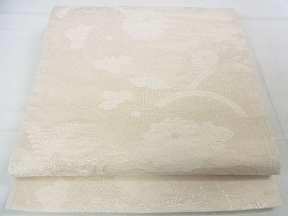 平和屋着物■夏物 六通柄袋帯 籬草花文 銀糸 逸品 DAAG9026op