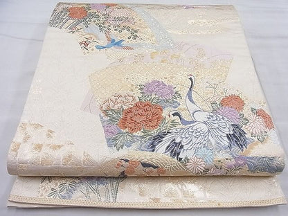 平和屋着物◎六通柄袋帯 慶祥秀宝文 金糸 逸品 BAAH7904ea