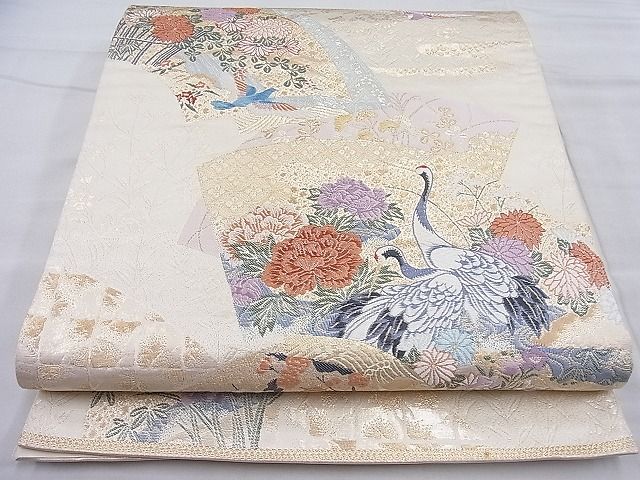 平和屋着物◎六通柄袋帯 慶祥秀宝文 金糸 逸品 BAAH7904ea