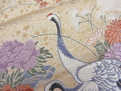 平和屋着物◎六通柄袋帯 慶祥秀宝文 金糸 逸品 BAAH7904ea