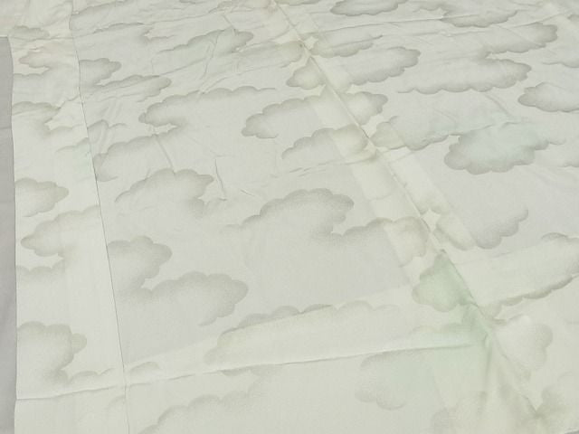 平和屋着物■長襦袢　無双仕立て　雲取り文　正絹　逸品　AAAJ1106Aog