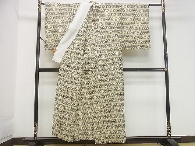 平和屋着物■夏物　小紋　幾何学文様　DAAF4938ud