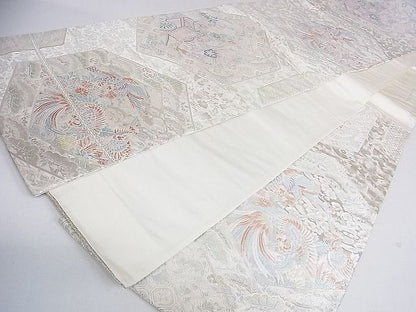 平和屋着物◎六通柄袋帯 唐織 御所車鳳凰花文 金銀糸 逸品 DAAF5903cf