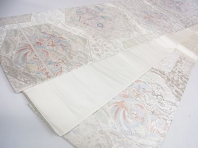 平和屋着物◎六通柄袋帯 唐織 御所車鳳凰花文 金銀糸 逸品 DAAF5903cf