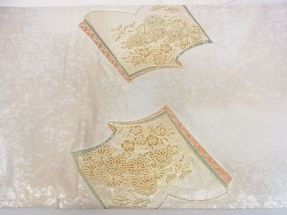 平和屋着物◎太鼓柄袋帯 冊子花文 金銀糸 引箔 逸品 DAAF5904cf