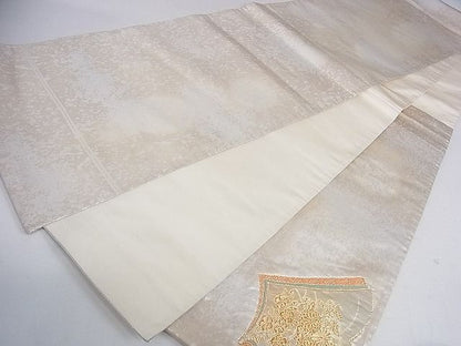 平和屋着物◎太鼓柄袋帯 冊子花文 金銀糸 引箔 逸品 DAAF5904cf