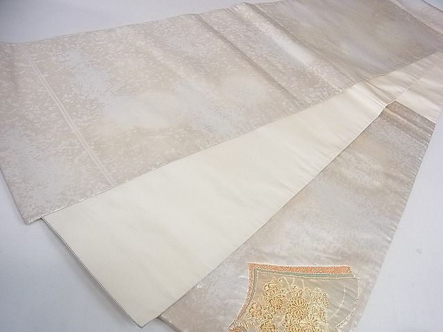 平和屋着物◎太鼓柄袋帯 冊子花文 金銀糸 引箔 逸品 DAAF5904cf