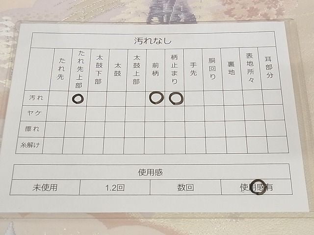 平和屋着物◎六通柄袋帯 吉祥萬代 風景文 銀糸 正絹 逸品 AAAJ2193Aaz