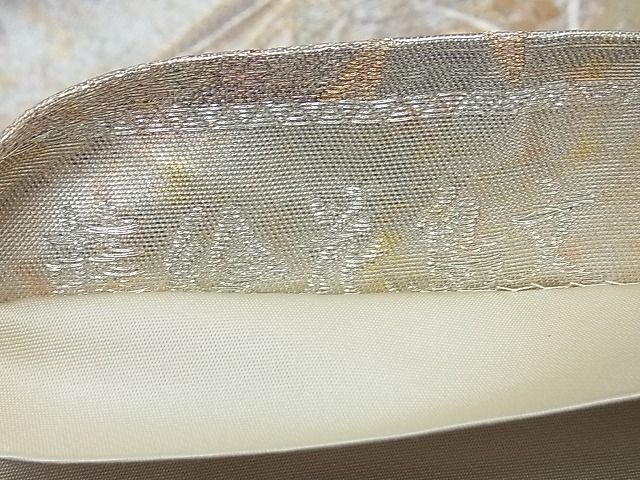 平和屋着物◎六通柄袋帯 唐織 蒔絵花鳥文 金銀糸 逸品 BAAG8967du