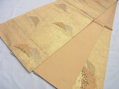 平和屋着物◎六通太鼓柄袋帯 寿松錦織文 都路金錦 逸品 BAAG8965du