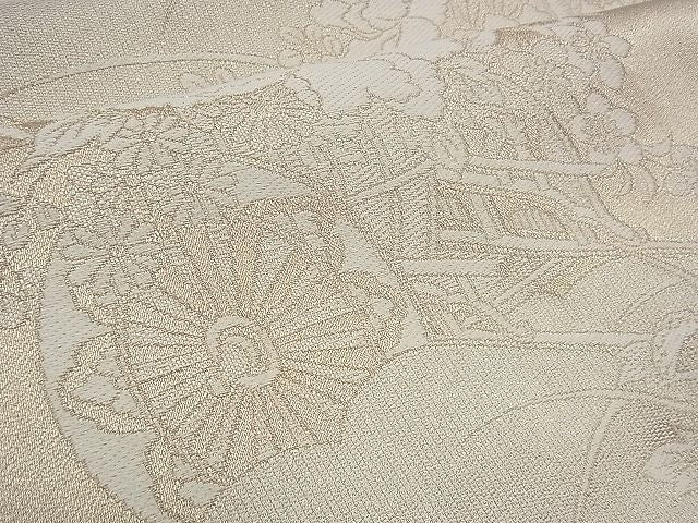 平和屋着物◎六通柄袋帯 佐賀つづれ織 花車文様 金糸 逸品 BAAH5928fk