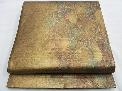 平和屋着物◎六通柄袋帯 箔散らし文様 金彩 引箔 逸品 BAAG8989du