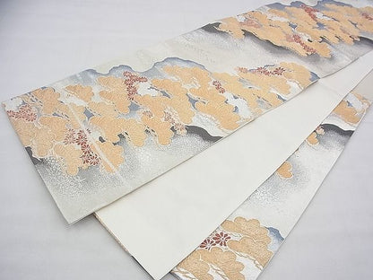平和屋着物◎六通柄袋帯 唐織 浜松菊水文 金銀糸 逸品 BAAH5932fk