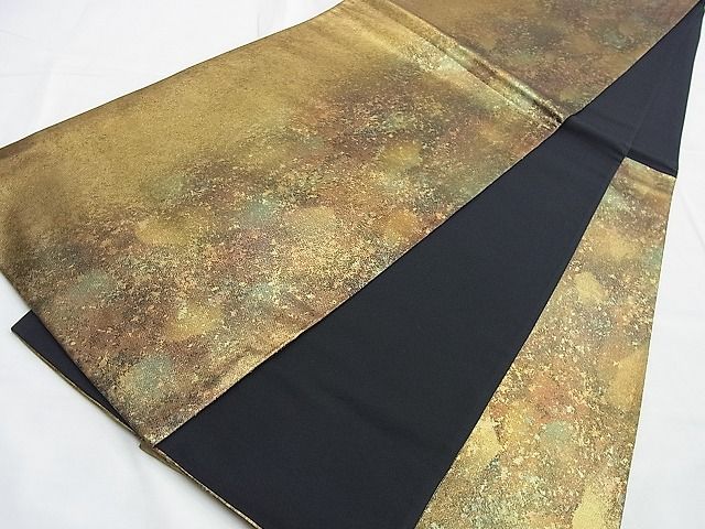 平和屋着物◎六通柄袋帯 箔散らし文様 金彩 引箔 逸品 BAAG8989du