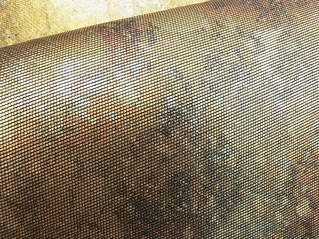平和屋着物◎六通柄袋帯 箔散らし文様 金彩 引箔 逸品 BAAG8989du