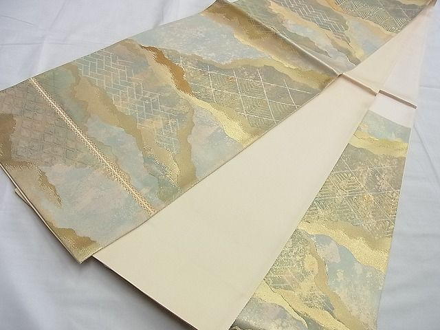 平和屋着物◎六通柄袋帯 道長文様 金糸 引箔 逸品 BAAG8990du