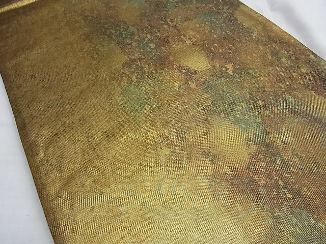 平和屋着物◎六通柄袋帯 箔散らし文様 金彩 引箔 逸品 BAAG8989du