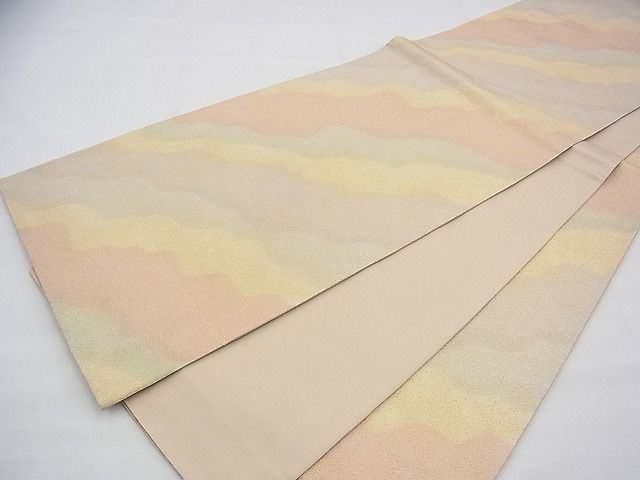 平和屋着物◎全通柄袋帯 砂子綴れ 道長文様 金糸 逸品 BAAH5943fk