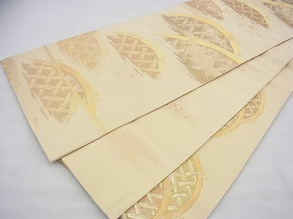 平和屋着物◎六通太鼓袋帯 光悦垣 金糸 逸品 BAAH5955fk