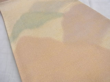 平和屋着物◎全通柄袋帯 砂子綴れ 重山文様 金糸 逸品 BAAI0201du