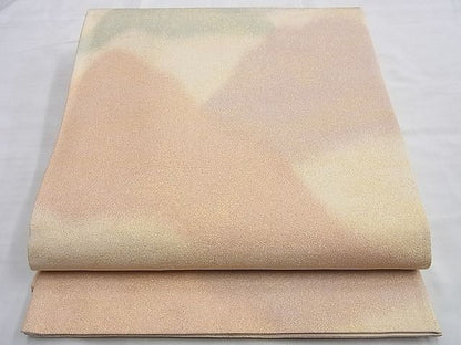 平和屋着物◎全通柄袋帯 砂子綴れ 重山文様 金糸 逸品 BAAI0201du