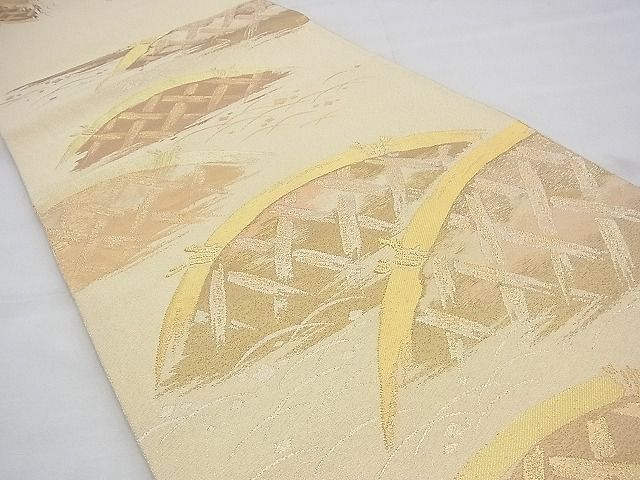 平和屋着物◎六通太鼓袋帯 光悦垣 金糸 逸品 BAAH5955fk
