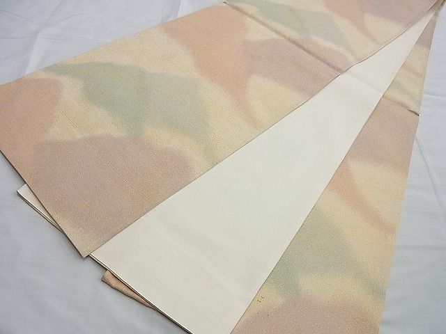 平和屋着物◎全通柄袋帯 砂子綴れ 重山文様 金糸 逸品 BAAI0201du