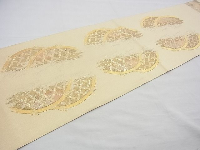 平和屋着物◎六通太鼓袋帯 光悦垣 金糸 逸品 BAAH5955fk