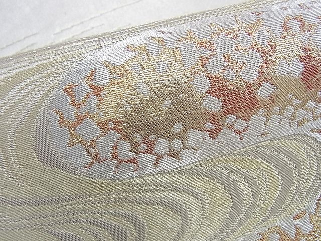 平和屋着物◎太鼓柄袋帯 エ霞光琳水 金銀糸 引箔 逸品 BAAI0232du