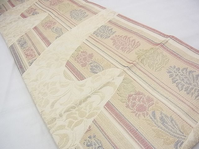 平和屋着物◎六通柄袋帯 名物裂 金糸 逸品 BAAH5995fk
