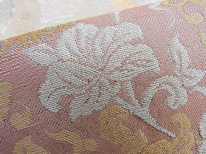 平和屋着物◎六通柄袋帯 斜更紗文 金銀糸 逸品 BAAI0264du