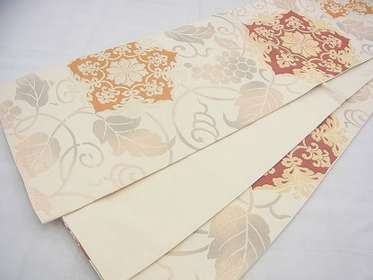 平和屋着物◎全通柄 本袋帯 宝相華 金糸 逸品 BAAH8377fk