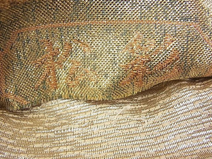 平和屋着物◎佐賀錦 六通柄袋帯 松彩 金糸 逸品 BAAH8381fk