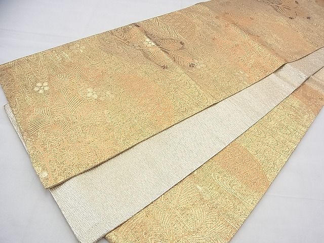平和屋着物◎佐賀錦 六通柄袋帯 松彩 金糸 逸品 BAAH8381fk