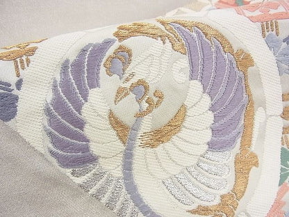 平和屋着物◎六通柄袋帯 唐織 鳳凰有職色紙重ね 金銀糸 逸品 BAAH8395fk
