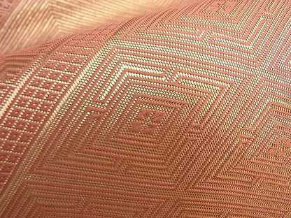 平和屋着物◎佐賀錦　両面六通柄袋帯　道長浜松文様　金糸　逸品　BAAI0308du