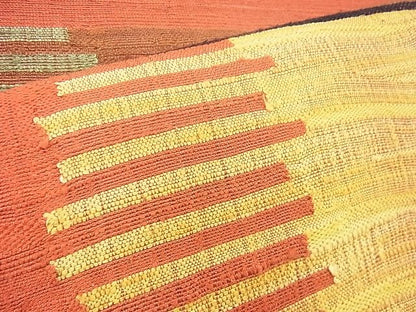 平和屋着物◎太鼓柄袋帯 すくい織 横段文 逸品 BAAH8407fk
