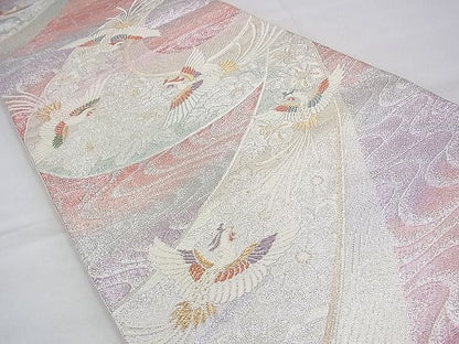 平和屋着物◎九百佐賀錦　六通柄袋帯　唐織　朱雀秀美錦　金銀糸　逸品　BAAH9225fk