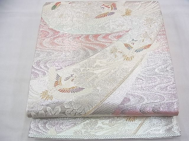 平和屋着物◎九百佐賀錦　六通柄袋帯　唐織　朱雀秀美錦　金銀糸　逸品　BAAH9225fk